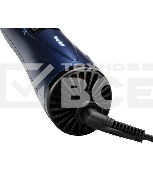 Фен-щётка Hyundai H-HB0110 синий, 1000 Вт, ионизация, 40/50 мм