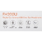 Гарнитура проводная с микрофоном A4Tech Fstyler FH200U серый 2м накладные USB оголовье (FH200U GREY), фото4