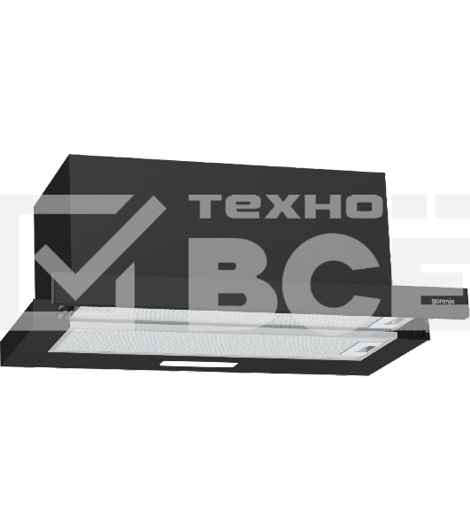 Вытяжка встраиваемая Gorenje TH606E7B черный управление: кнопочное (1 мотор)