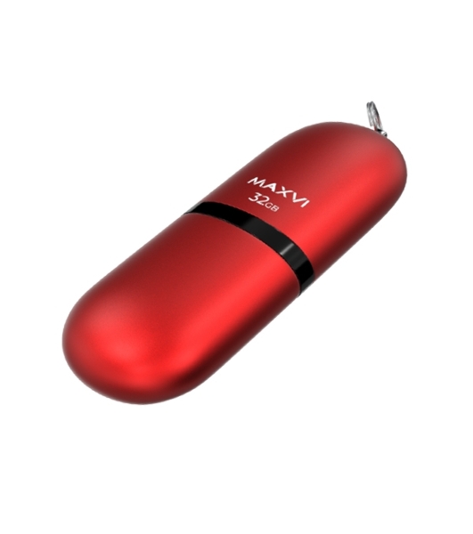 Флешка USB Maxvi SF red (FD32GBUSB20C10SF), 32GB, USB 2.0, R/W 15/5, красный