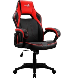 Кресло Aerocool AC40C AIR чёрный, экокожа, 150 кг, механизм качания