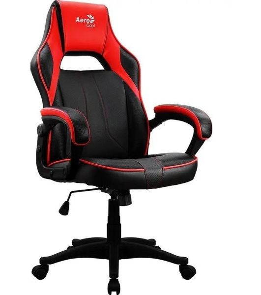 Кресло Aerocool AC40C AIR чёрный, экокожа, 150 кг, механизм качания