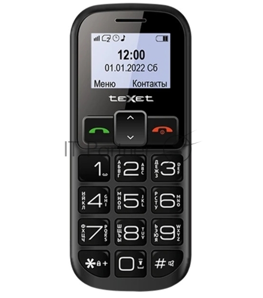 Мобильный телефон TEXET TM-B322 черный-красный с ЗУ