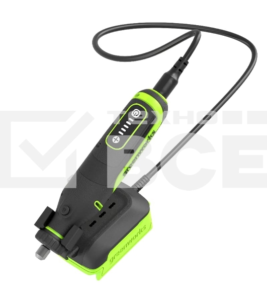 Гравер аккумуляторный GreenWorks G24RT, 24V, бесщеточный, с принадлежностями 52 шт., без АКБ и ЗУ (3200807)