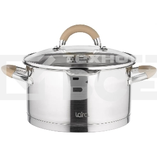 Кастрюля LARA LR02-340 Берлин 1,7 л 16x9 см нержавеющая сталь, с крышкой