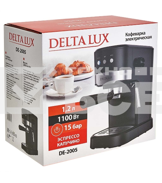 Кофеварка DELTA LUX DE-2005 черный