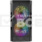 Компьютерный корпус Powercase Mistral Micro Z3B Mesh LED, Tempered Glass, 2x 140mm + 1х 120mm 5-color fan, черный, mATX (CMIMZB-L3), фото6