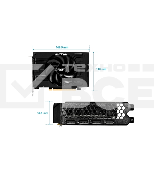 Видеокарта Palit PCIE16 RTX 5050 8Gb PA-RTX 5050 STORMX OC 8Gb