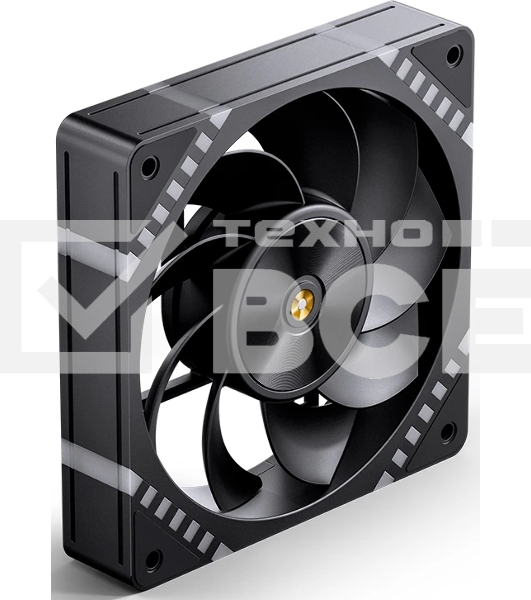 Вентилятор для корпуса JONSBO HF2-120BR Reverse (120x120x25мм, 4-pin PWM, ARGb, 63.3CFM, 29.5dBA, 2200RPM, черный)