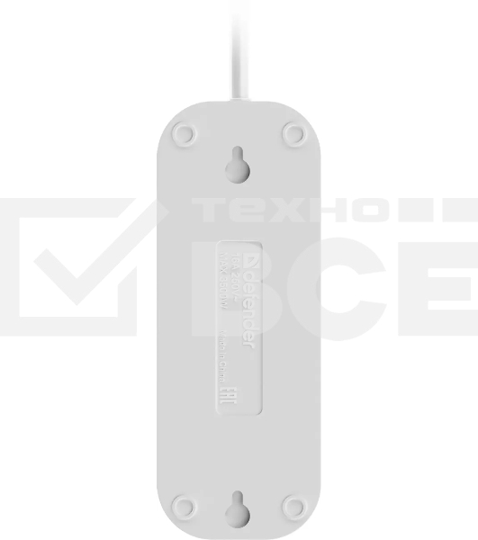 Удлинитель DEFENDER (99369) R330 16 А, 3 роз х 10 м, белый