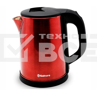 Чайник электрический Sakura SA-2149BR (2.0) красн метал+черн д