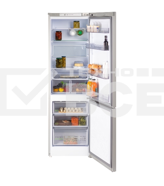 Холодильник Бирюса M6130 металлик двухкамерный 245/100л морозилка снизу