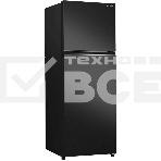 Холодильник Hitachi HRTN6443SUCS черный двухкамерный 315/94л морозилка сверху, фото 1