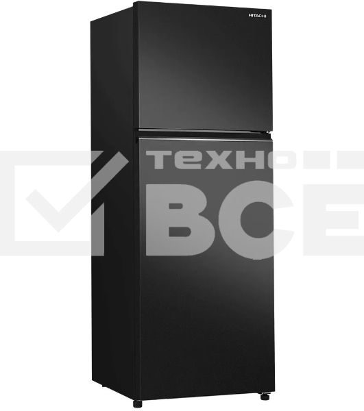 Холодильник Hitachi HRTN6443SUCS черный двухкамерный 315/94л морозилка сверху
