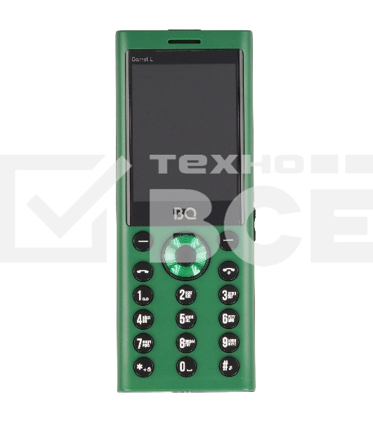 Мобильный телефон BQ 2458 Barrel L зеленый/черный