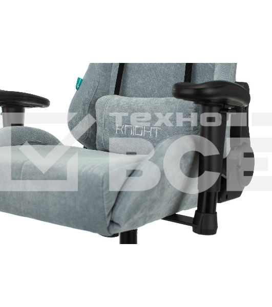 Кресло игровое Бюрократ VIKING KNIGHT LT28 FABRIC серо-голубой крестовина металл/пластик