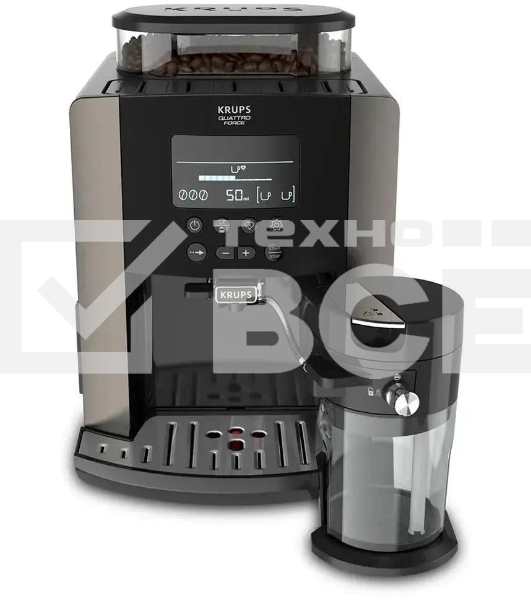 Кофемашина Krups Arabica Latte EA819E10 1450Вт черный/коричневый
