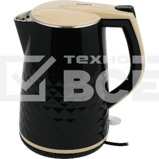 Чайник электрический Centek CT-0025 черный металл 1.8л, 1800W, двойные стенки, кнопка вкл. на ручке