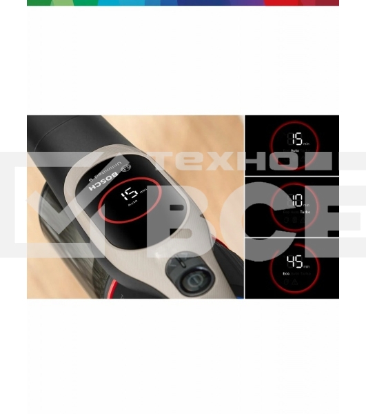 Пылесос вертикальный Bosch BCS931GAC серый, питание от аккумулятора, уборка сухая, пылесборник 0.4 л