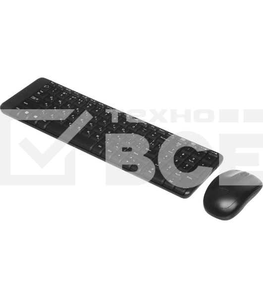 Комплект клавиатура+мышь Logitech MK220 беспроводной, USB, 1000 DPI, чёрный