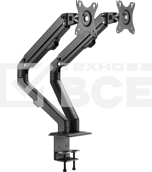 Кронштейн для мониторов Ultramounts UM729 черный 17'-27' макс.7кг крепление к столешнице поворот и наклон