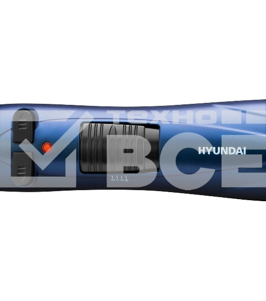Фен-щётка Hyundai H-HB0110 синий, 1000 Вт, ионизация, 40/50 мм