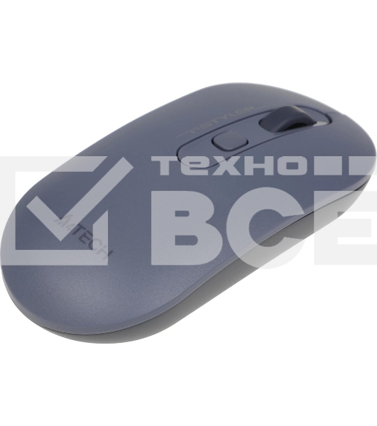 Мышь беспроводная A4Tech Fstyler FG20 пепельный/синий, 2000 dpi, радиоканал, USB, кнопки - 4