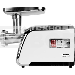 Мясорубка электрическая Centek CT-1602 Juice белый, 2000 Вт, 2.0 кг/мин, реверс, защита от перегрузки, металлический лоток, насадки - 5
