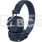 Беспроводные/проводные наушники Marshall Major V синий, накладные, Bluetooth + проводной, беспроводная зарядка, до 100 ч, фото2