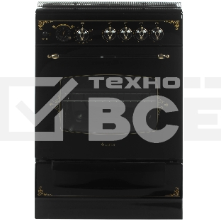 Плита газовая Gefest ПГ 6100-03 0179 черный, конфорок 4 шт, духовка 52 л, 60 см x 85 см x 60 см