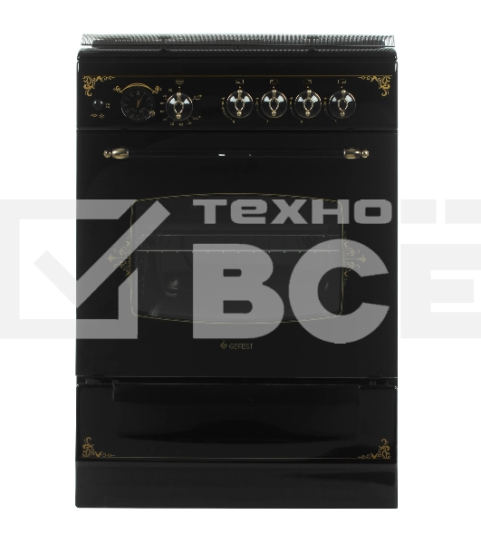Плита газовая Gefest ПГ 6100-03 0179 черный, конфорок 4 шт, духовка 52 л, 60 см x 85 см x 60 см