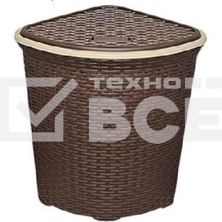 Корзина для белья VIOLET Ротанг 60л угловая (коричневый) 235001