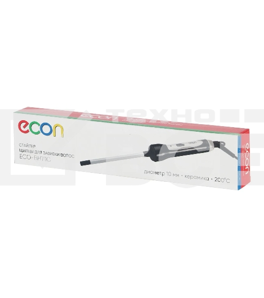 Щипцы для завивки волос ECON ECO-BH111C черный/серый, 10 мм, 200 °C, 2 режима
