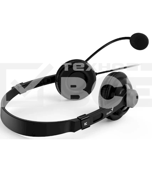 Гарнитура Genius HS-230U чёрный, проводная, USB