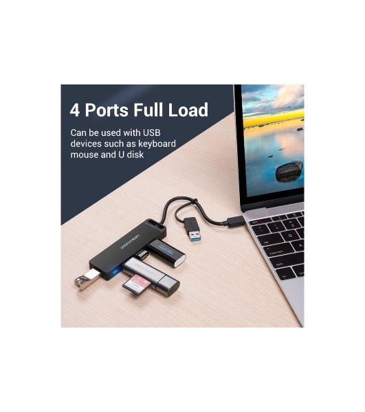 Концентратор Vention CHTBB, USB/USB Type-C, USB, USB