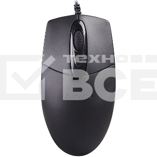 Мышь проводная A4Tech OP-720S черный, 1200 dpi, USB, кнопки - 3