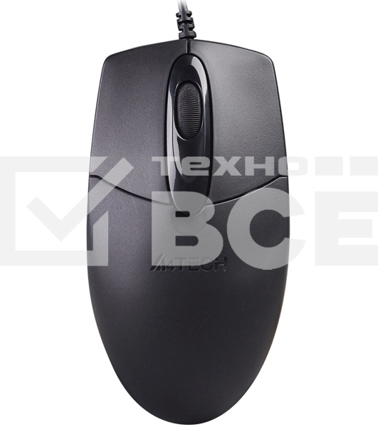 Мышь проводная A4Tech OP-720S черный, 1200 dpi, USB, кнопки - 3