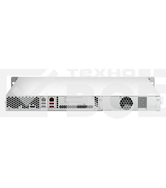 Сетевое хранилище SMB QNAP TS-464U-8G NAS 4 HDD trays, rackmount 1U, 1 PSU. 4-core Intel Celeron N5105/N5095 2.0-2.9 GHz, 8 GB RAM MAX, 2x2.5GbE, 2xUSB 3.2 Gen 2 (10Gbps), 2xUSB 2.0, 1xHDMI, PCIe Gen 3 x2 , W/o rail kit RAIL-B02