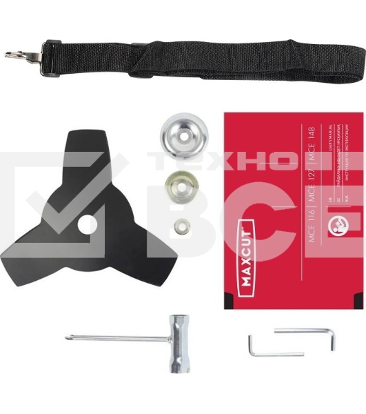 Триммер электрический MAXCUT MCE 127 25300127 1150Вт Вт,3Т диск 230мм; Леска 2,0мм; Захват 38см; Сборная прямая штанга; Плечевой ремень