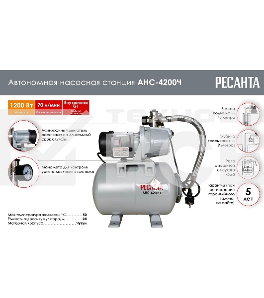 Автономная насосная станция АНС-4200Ч Ресанта