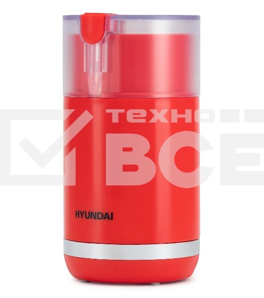 Кофемолка Hyundai HYC-G3272 200Вт сист.помол.:ротац.нож вместим.:70гр красный