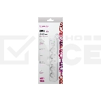 Удлинитель с сетевым фильтром Defender DFS 135, белый, 5 розеток, 5 м., фото2