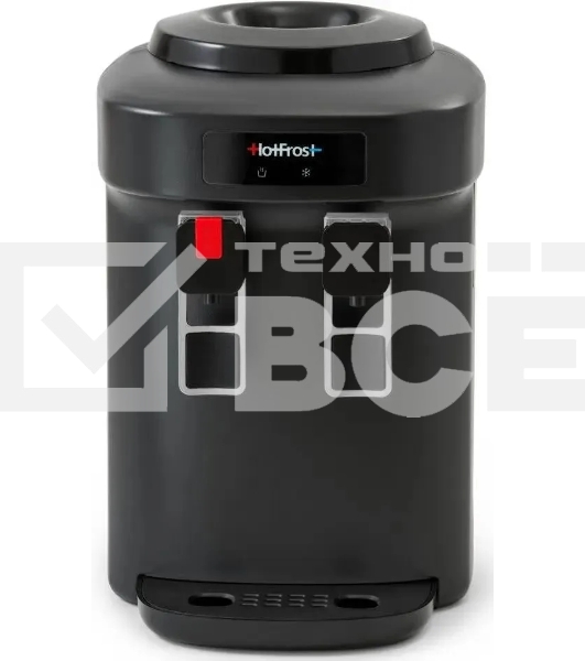 Кулер для воды HotFrost D65EN настольный, электронный, «push» - кран, черный