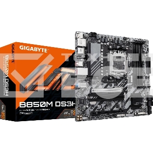 Материнская плата Gigabyte B850M DS3H, AM5, AMD B850, 4xDDR5, 4xSATA, 2xM.2, 1xPCIe 5.0 x16, 1xPCIe 3.0 x4, 1xHDMI, 2xDP, 1x 2.5Gb LAN, 3xUSB-A 3.2 Gen 1, 1xUSB-A 3.2 Gen 2, 4xUSB-A 2.0, 1xUSB-C 3.2 Gen 2, 3x3.5 мм, 7.1, mATX
