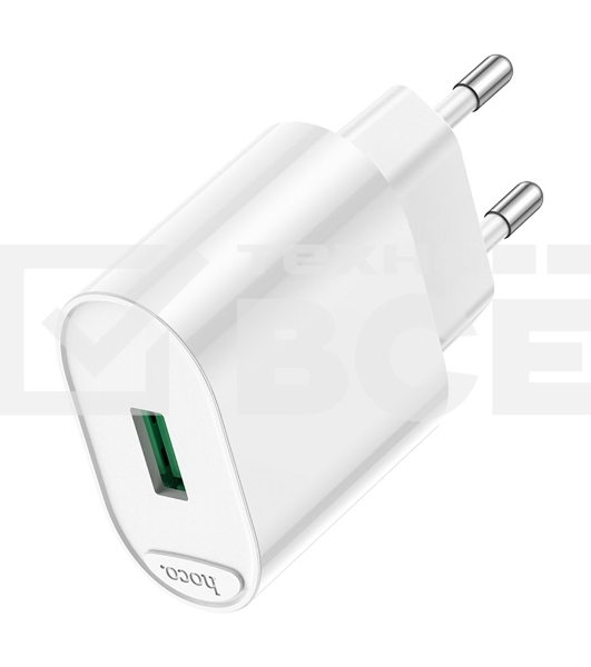 Блок питания (сетевой адаптер) HOCO C109A Fighter, QC3.0, 18W, белый