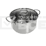 Кастрюля WEBBER BE-349/2 4,8 л, 22 см, из нержавеющей стали со стеклянной крышкой, фото6