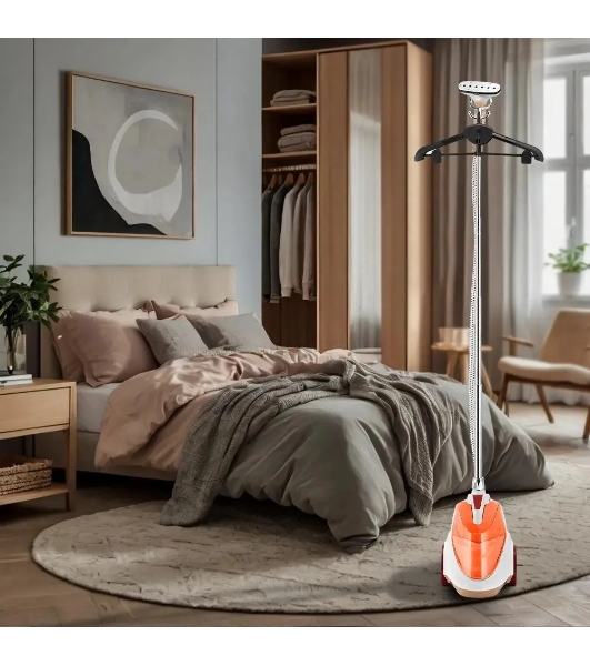 Отпариватель Kitfort КТ-9357 оранжевый/белый, 2200 Вт, 45 г/мин, 2000 мл