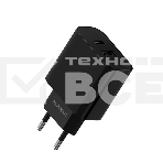 Сетевое зарядное устройство Maxvi CHL-602PD 30W, 6A, QC 3.0, 1xUSB-A, 1xUSB-C, черный, фото 1
