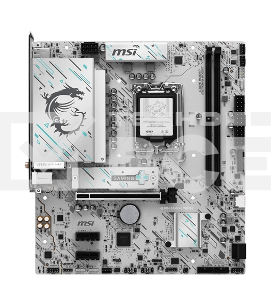 Материнская плата MSI H810M GAMING WIFI6E, LGA1851, Intel H810, 2xDDR5, 4xSATA, 1xM.2, 1xPCIe 5.0 x16, 2xPCIe 3.0 x1, 1xDP, 1xHDMI, 1x5Gb LAN, Wi-Fi 6E, Bluetooth 5.3, 1xUSB-C 20Gbps, 2xUSB-A 5Gbps, 4xUSB-A 2.0, 3x3.5 мм, 7.1, mATX
