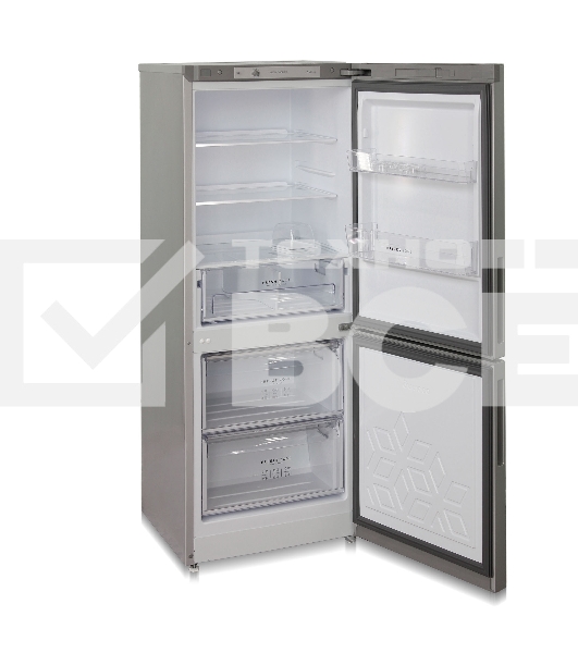 Холодильник Бирюса M6141 металлик двухкамерный 165/60л морозилка снизу